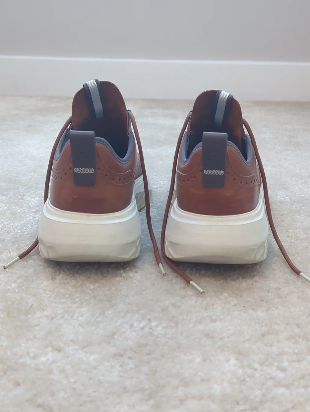 Cole Haan Zerogrand Brown Leather Wingtip Derby Sneakers